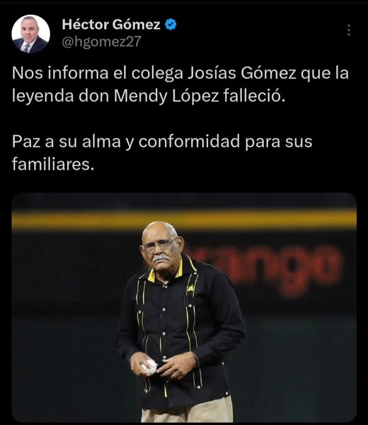 Muere la leyenda de la narración de las Aguilas Cibaeñas, Don Mendy López.
