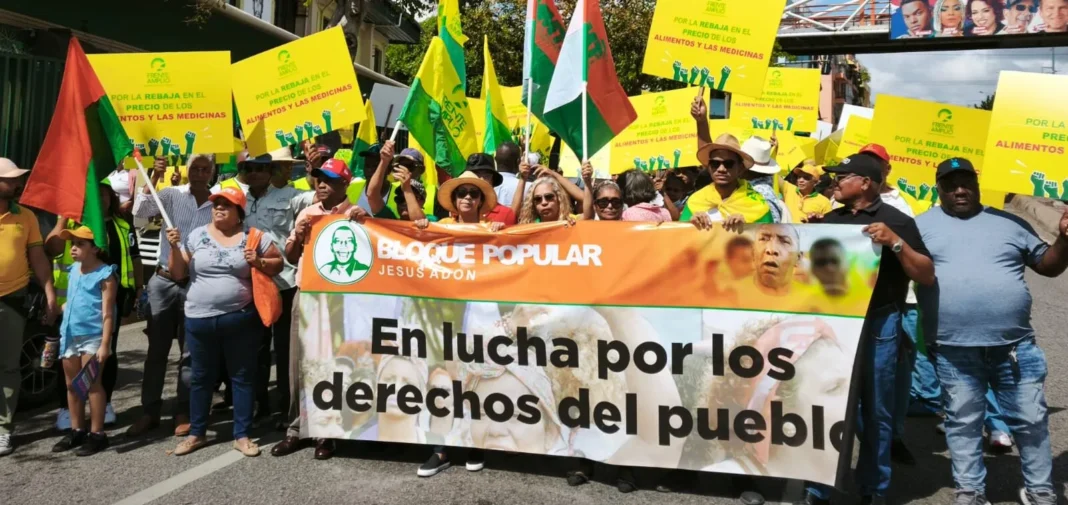 Frente Amplio se moviliza contra alto costo de la canasta familiar en República Dominicana