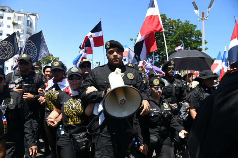 Antigua Orden Dominicana marcha para rechazar el proyecto de Ley Mordaza, que busca regula la libre expresión en RD