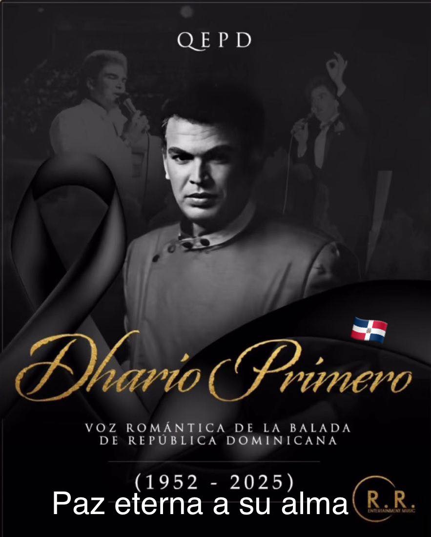 Muere el cantante dominicano Dharío Primero, de la época de oro de la balada