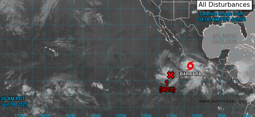Se forma la tormenta tropical Bárbara Se forma la tormenta tropical Bárbara