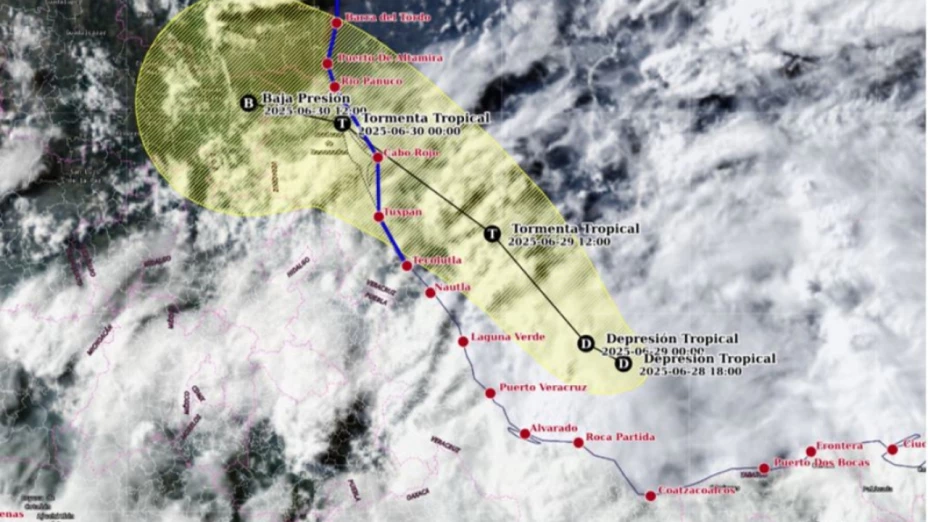 Depresión tropical 2 empieza ya a dejar fuertes lluvias en México