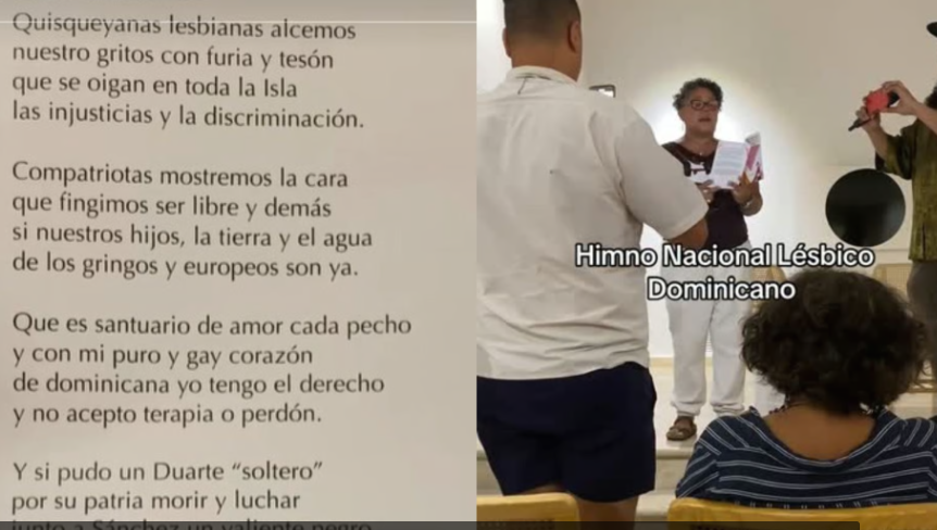 Instituciones exigen sanción contra Yoseli Castillo por alterar estrofas del Himno Nacional Instituciones exigen sanción contra Yoseli Castillo por alterar estrofas del Himno Nacional