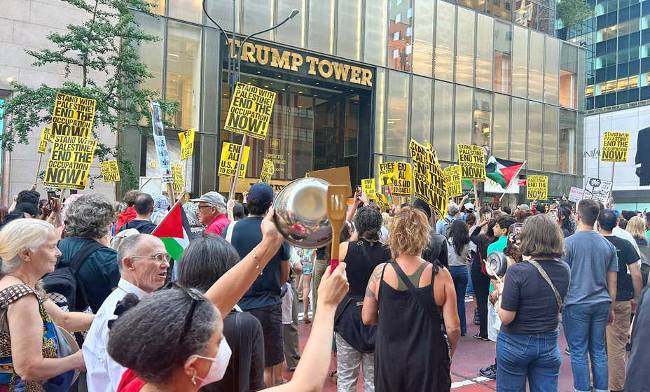 Protestan en Nueva York por la libertad de Gaza Protestan en Nueva York por la libertad de Gaza