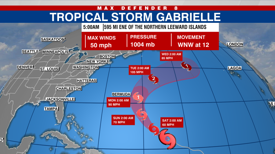 Trayectoria de la tormenta tropical Gabrielle: dónde está y hacia dónde se dirige