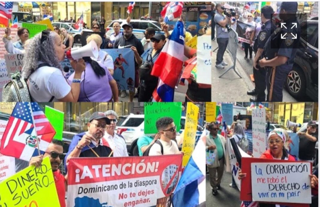 Protestantes contra política Abinader acusan consulado en NYC llamarle la Policía y amenazar con Inmigración
