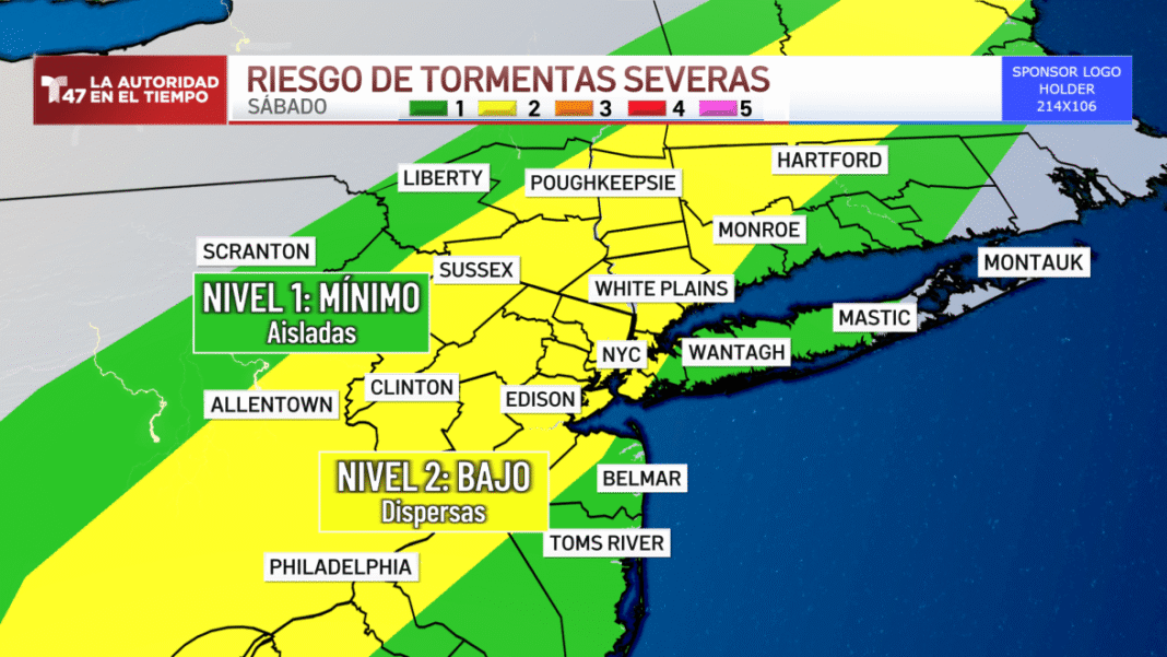 Se espera tiempo severo en el área de Nueva York este sábado