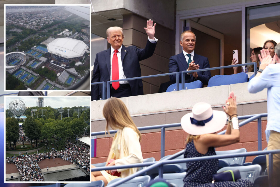 Trump fue aplaudido en el US Open al asistir a la final masculina por primera vez en una década
