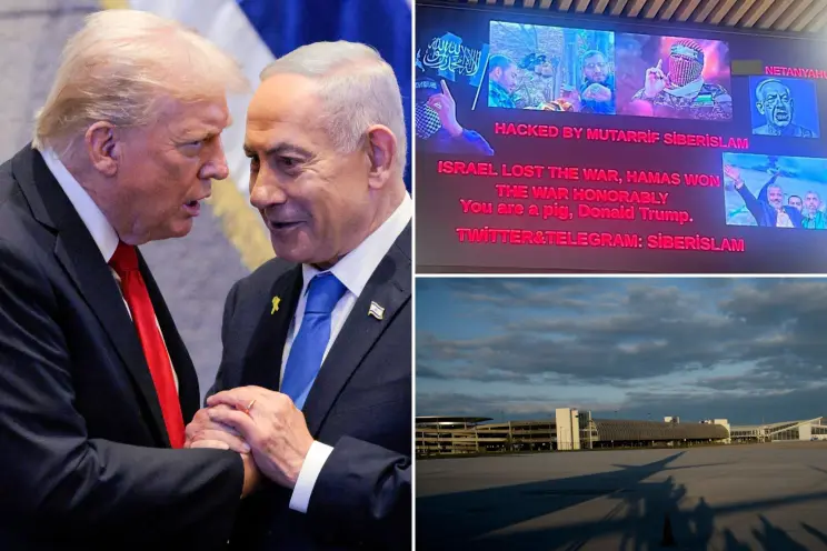 Piratas informáticos pro-Hamás secuestran altavoces de aeropuertos en toda Norteamérica y lanzan insultos contra Trump y Netanyahu, lo que provoca retrasos.
