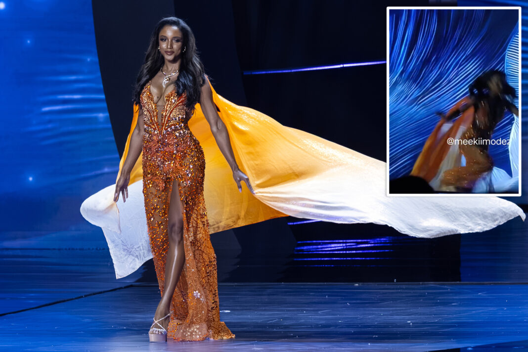 Miss Universo Jamaica sigue en UCI tras caerse del escenario