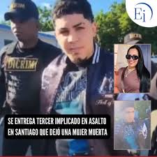 Se entrega tercer implicado en asalto en Plaza de diversión en Santiago que dejó una mujer muerta y varios heridos