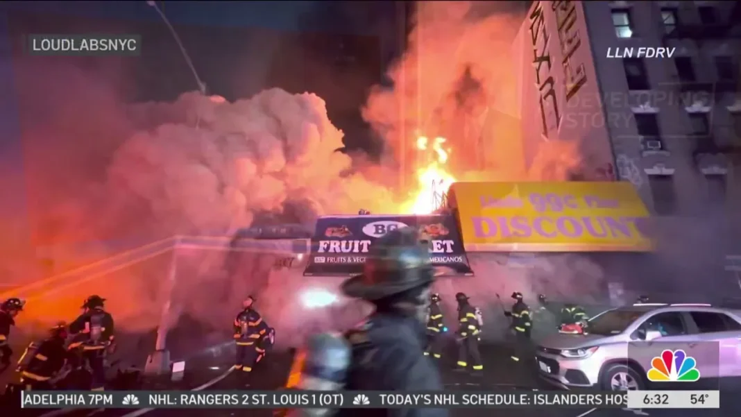 Voraz incendio destruye negocios y deja personas desplazadas en El Bronx