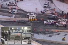 Un oficial de CBP abre fuego contra otro conductor durante un incidente de furia al volante cerca del aeropuerto JFK.