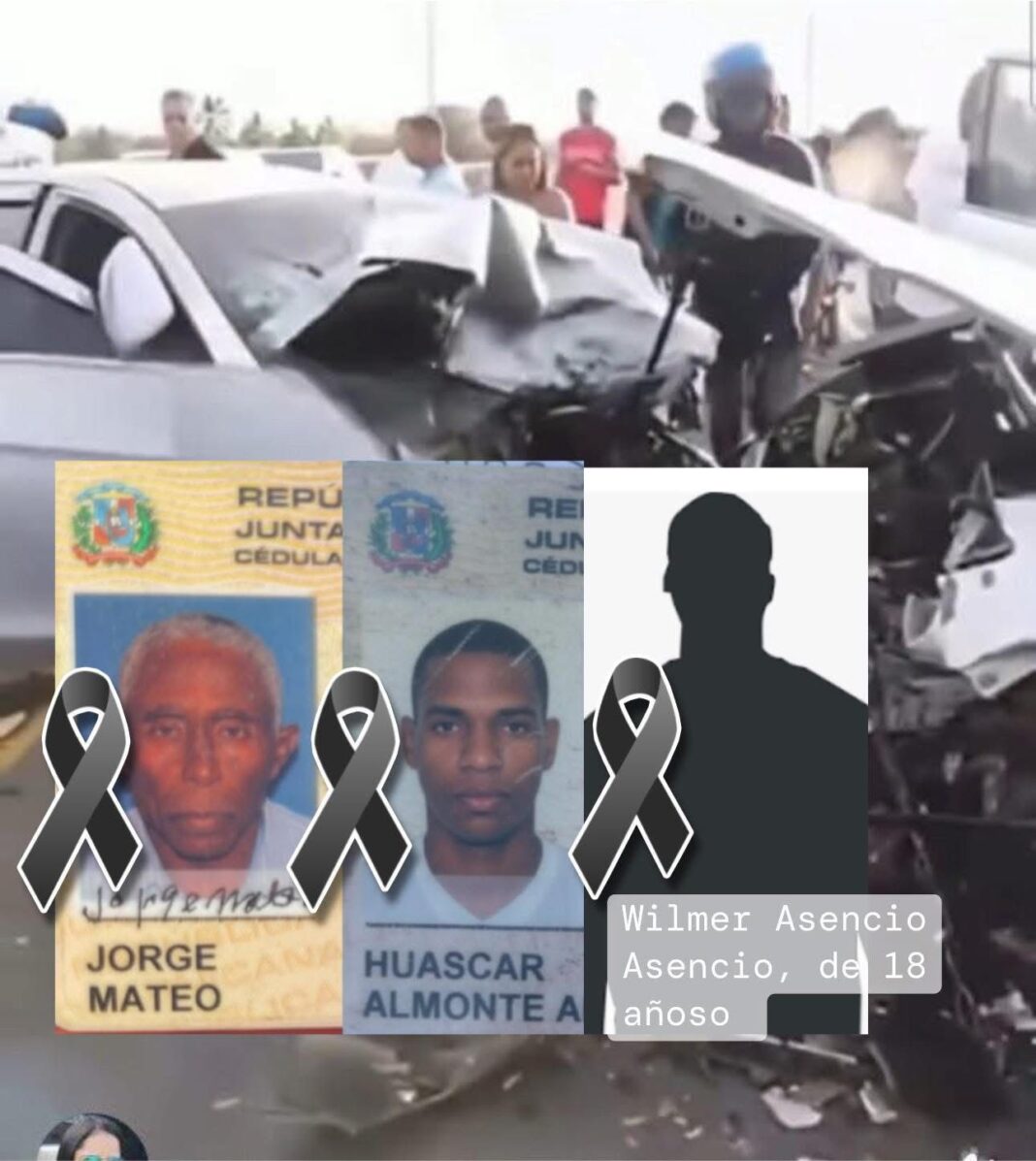 Tres muertos y cuatro heridos en accidente de tránsito en la Circunvalación de Baní
