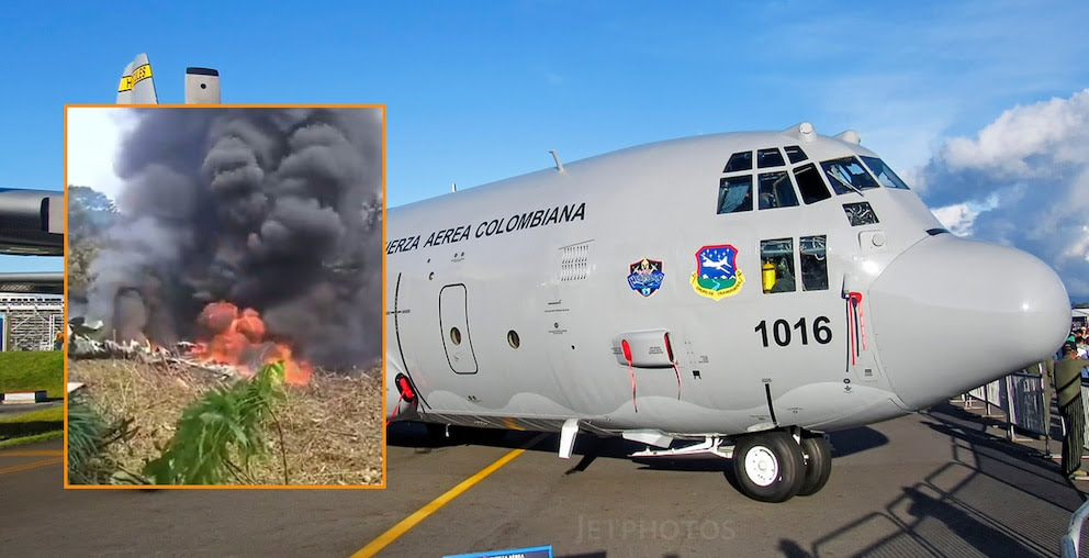 Avión de la Fuerza Aérea Colombiana se accidenta, reportan alrededor de 71 sobrevivientes: ministro de Defensa descartó ataque subversivo