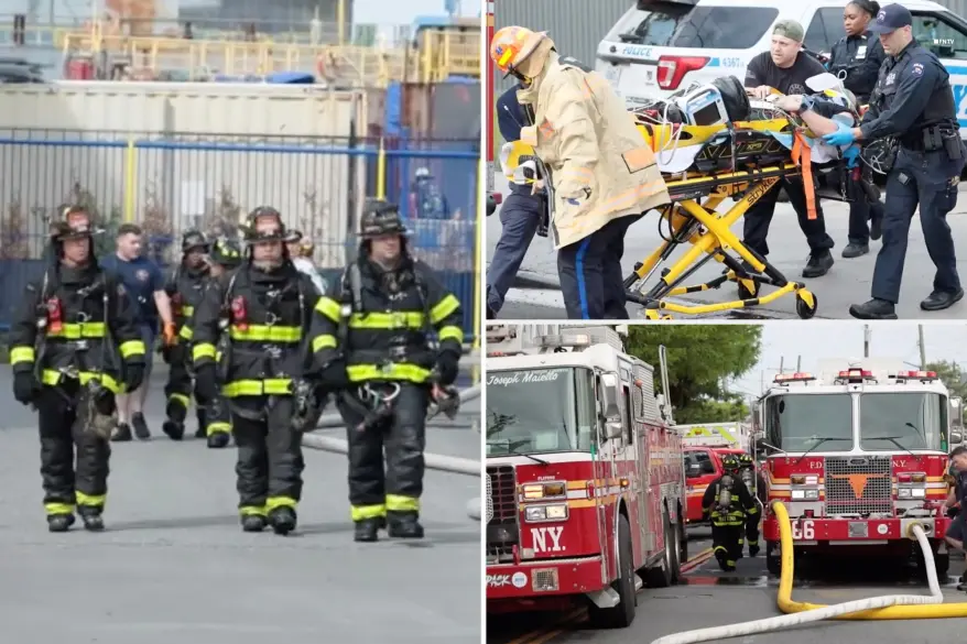 Un incendio y una explosión masivos en un dique seco de Nueva York dejan un muerto y al menos 36 heridos, entre ellos dos miembros del Departamento de Bomberos de Nueva York (FDNY) de gravedad Un incendio y una explosión masivos en un dique seco de Nueva York dejan un muerto y al menos 36 heridos, entre ellos dos miembros del Departamento de Bomberos de Nueva York (FDNY) de gravedad