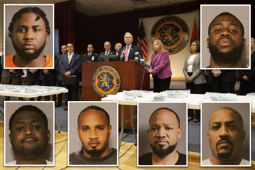Seis personas fueron arrestadas en Long Island en una de las mayores redadas contra el tráfico de armas y drogas en la historia del condado de Nassau. Seis personas fueron arrestadas en Long Island en una de las mayores redadas contra el tráfico de armas y drogas en la historia del condado de Nassau.