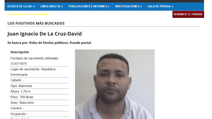 Buscan a dominicano por presunto fraude de más de 133,000 dólares en ayudas por desempleo en PR Buscan a dominicano por presunto fraude de más de 133,000 dólares en ayudas por desempleo en PR